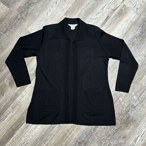 Misook • medium • black • all seasons, cardigan sweater • LIKE NEW | 1587